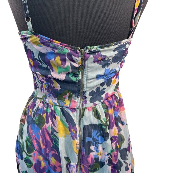 Willow & Clay Floral Size S Spaghetti Strap Dress Polyester & Rayon Blend - Picture 8 of 11